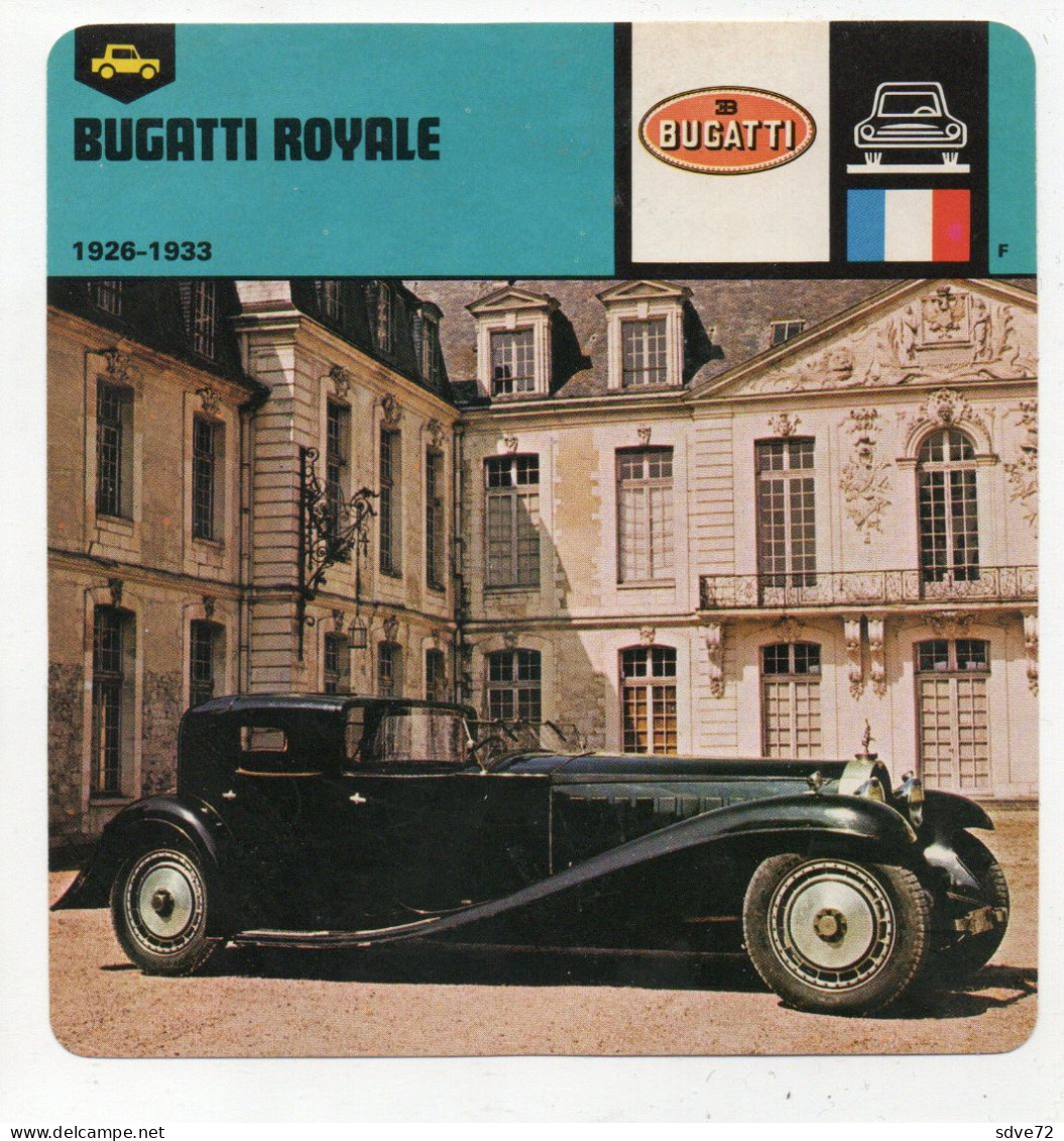 FICHE AUTOMOBILE - BUGATTI ROYALE - Voitures