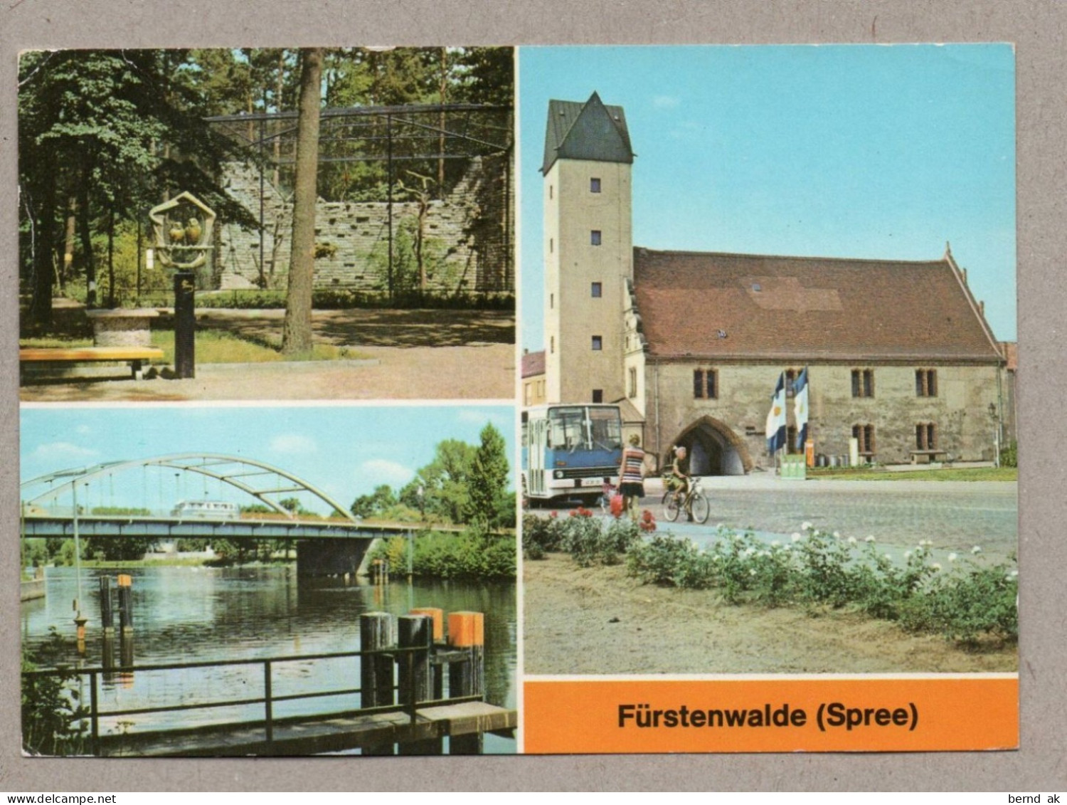 A0092} BRD - AK (DDR-Zeit) - Fürstenwalde - Heimattiergarten, Rathaus - Fürstenwalde