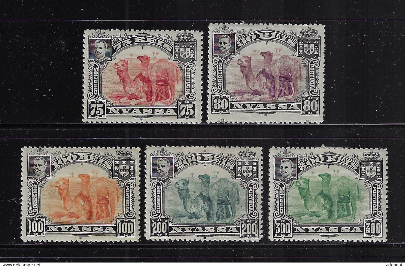 NYASSA  1901  SCOTT #33-35,37-38   MH   CV $9.25 - Nyasaland