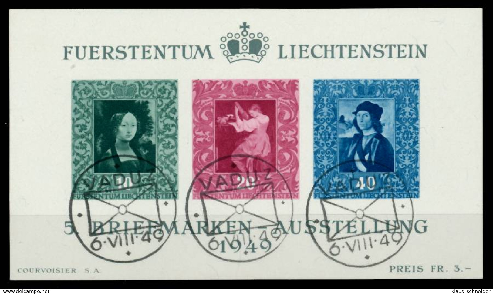 LIECHTENSTEIN BLOCK KLEINBOGEN Block 5 Gestempelt X6A8ECA - Blokken