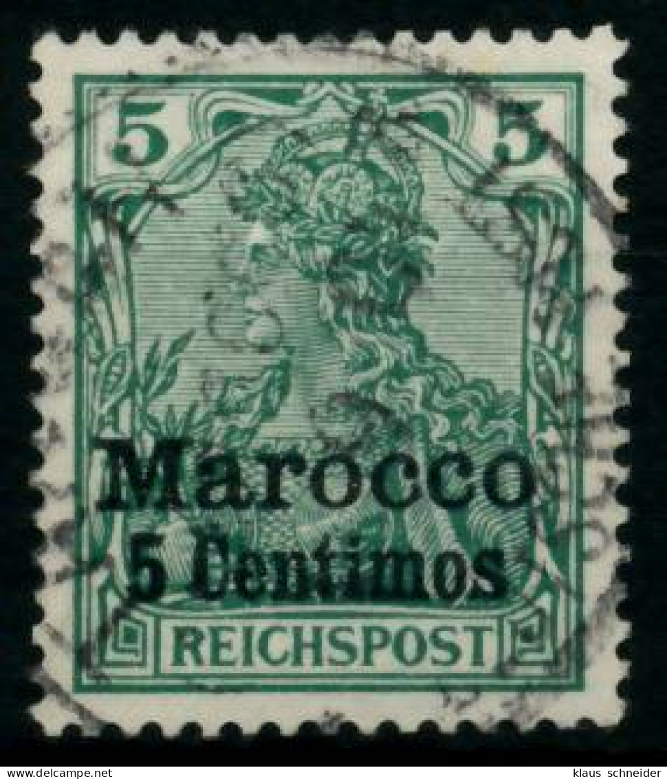 DEUTSCHE AUSLANDSPOSTÄMTER MAROKKO Nr 8II Gestempelt X6B94E6 - Deutsche Post In Marokko