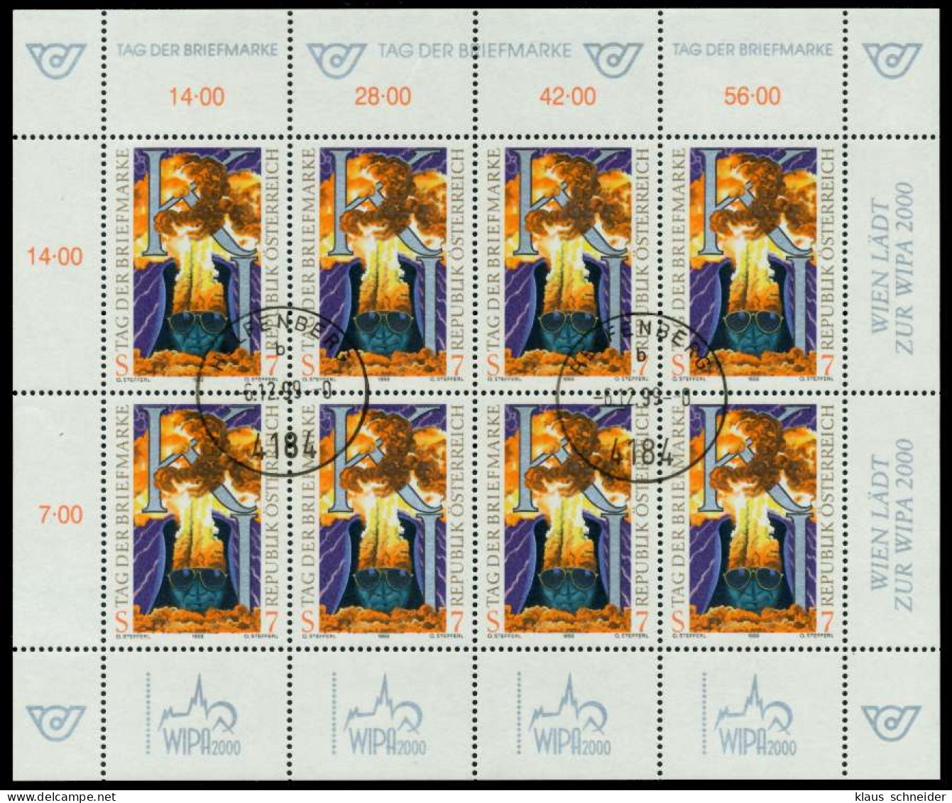 ÖSTERREICH BLOCK KLEINBOGEN 1990-1999 Nr 2289 Z X6E8BEE - Blocs & Feuillets