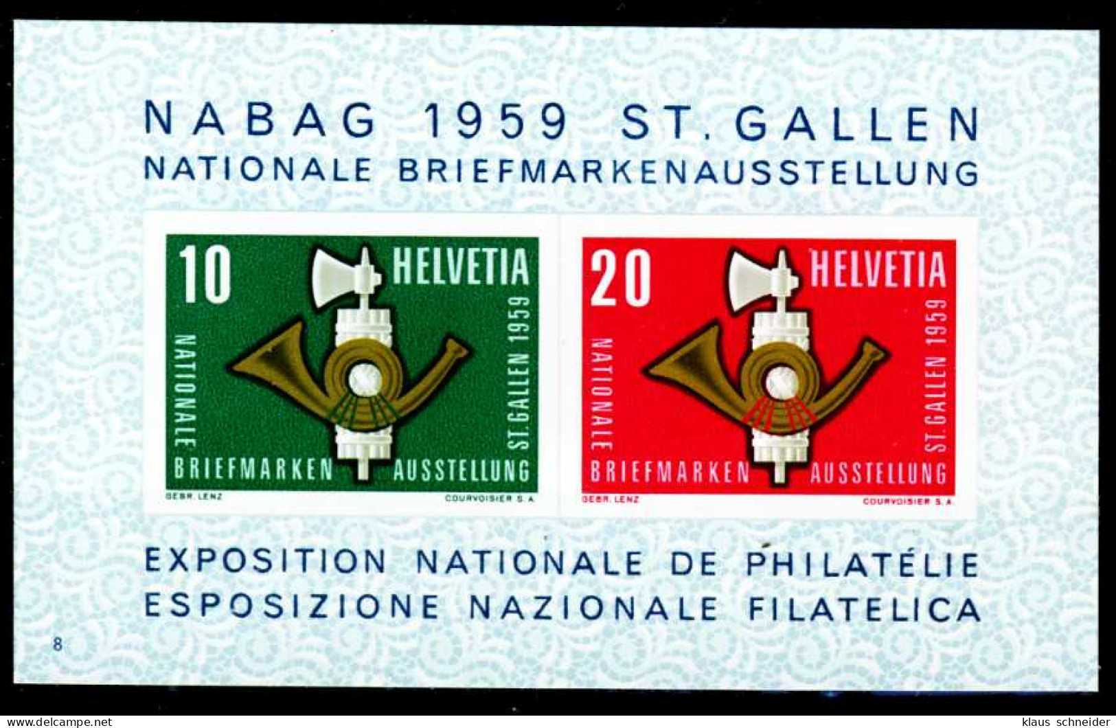 SCHWEIZ BLOCK KLEINBOGEN 1950-1959 Block 16-07 S1D2732 - Blocks & Sheetlets & Panes