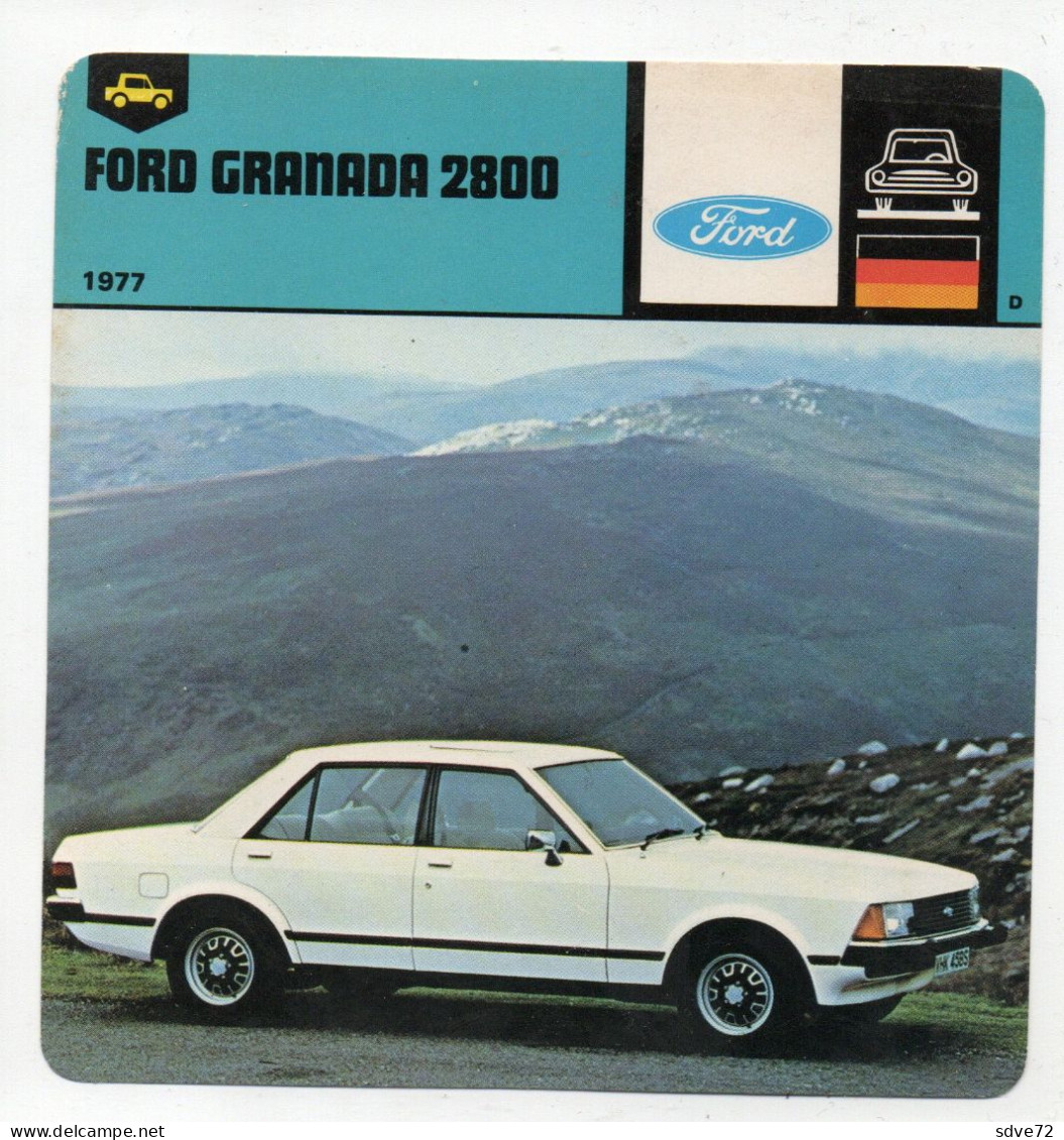 FICHE AUTOMOBILE - FORD GRANADA 2800 - Voitures