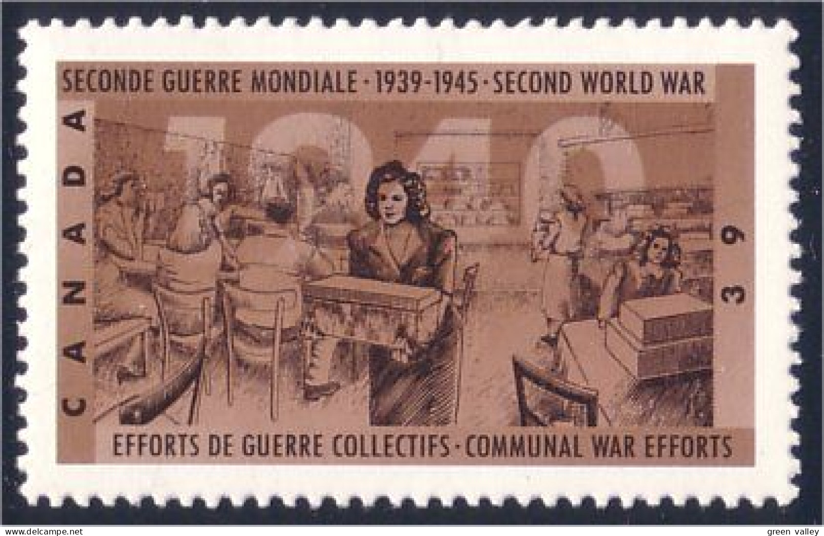 Canada WWII War Effort De Guerre MNH ** Neuf SC (C12-99c) - Seconda Guerra Mondiale