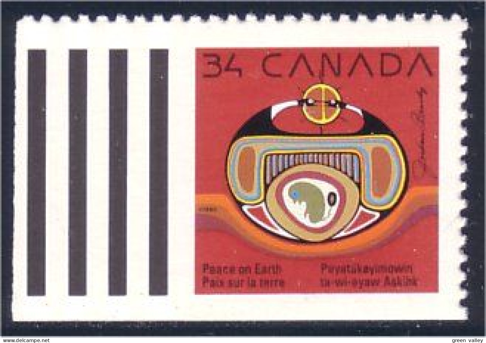 Canada Noel Christmas 1990 Paix Peace MNH ** Neuf SC (C12-97cga) - Unused Stamps