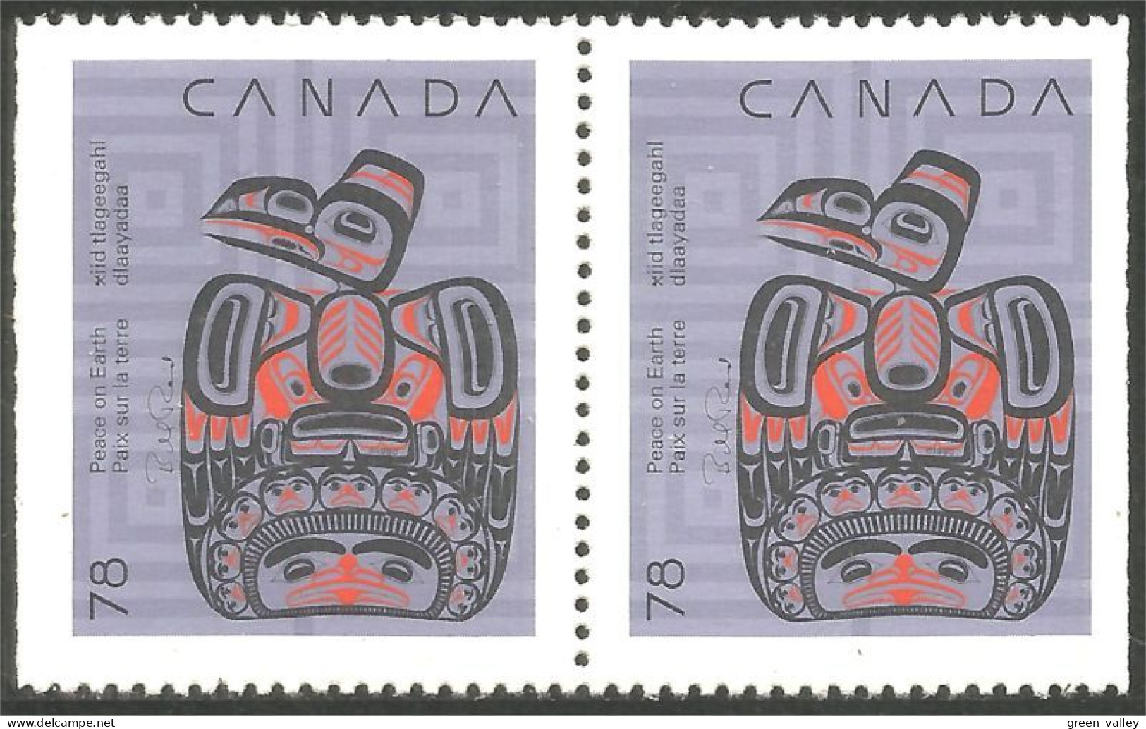 Canada Noel Christmas 1990 Sculpture Inuit MNH ** Neuf SC (C12-96aspra) - Nuevos