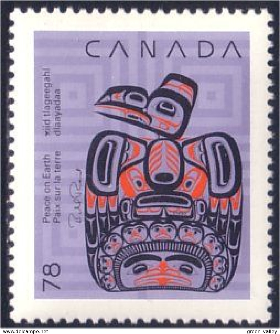 Canada Noel Christmas 1990 Corbeau Raven Inuit MNH ** Neuf SC (C12-96a) - Nuovi