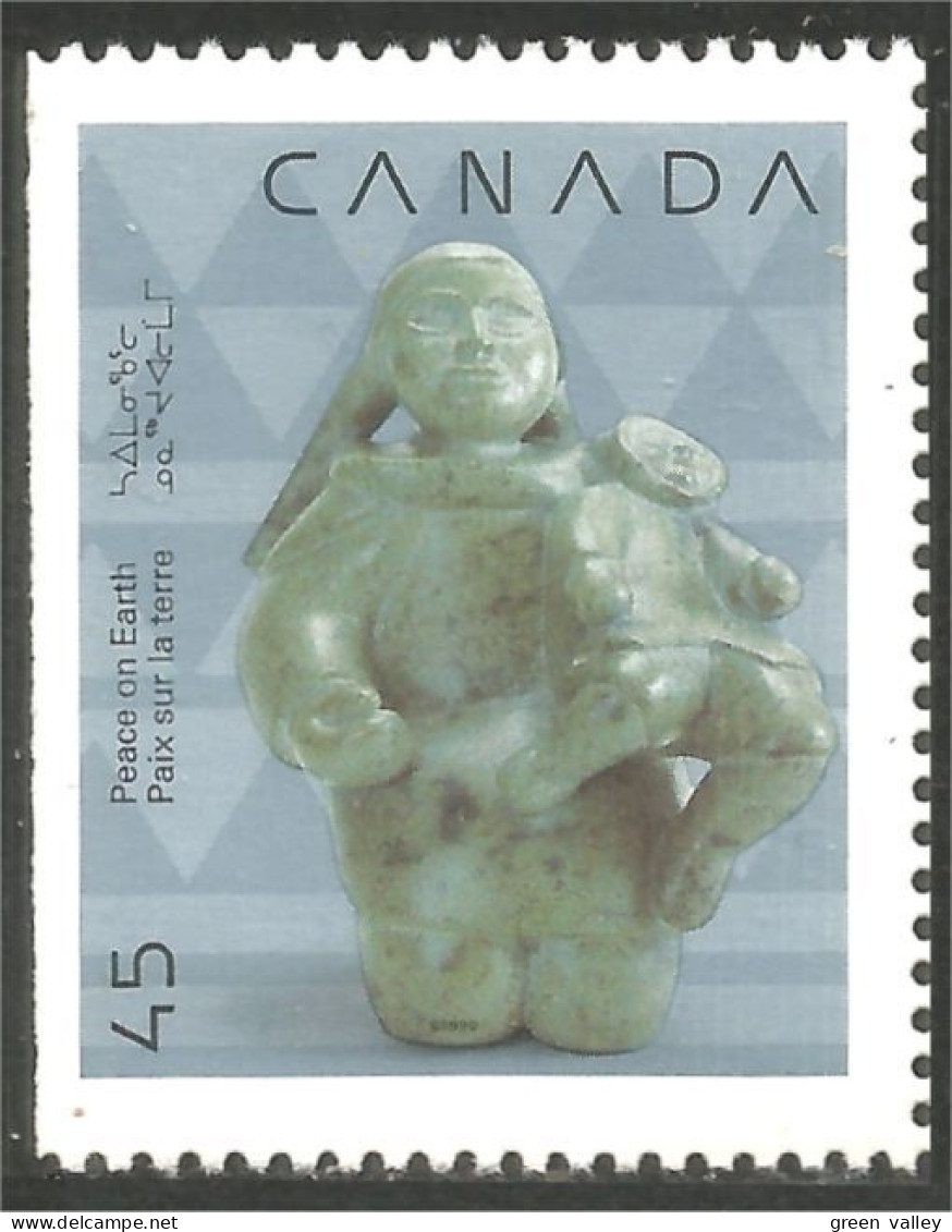Canada Noel Christmas 1990 Sculpture Inuit MNH ** Neuf SC (C12-95asga) - Neufs