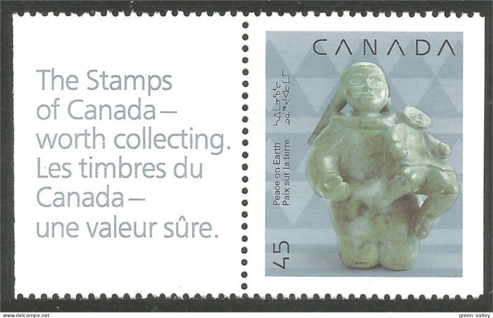Canada Noel Christmas 1990 Sculpture Inuit MNH ** Neuf SC (C12-95asdt) - Unused Stamps