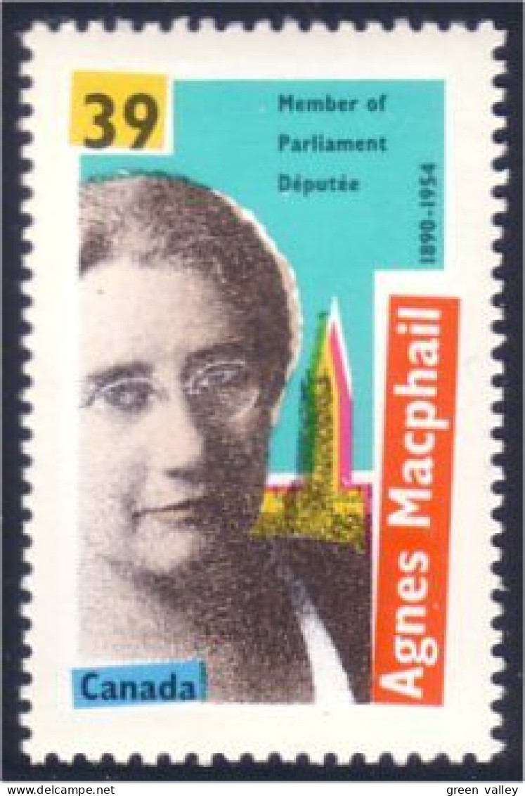 Canada Agnes Macphail Députée MNH ** Neuf SC (C12-93b) - Beroemde Vrouwen