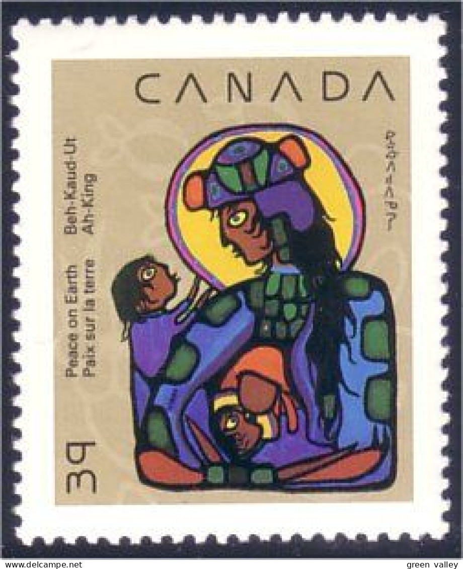 Canada Noel Christmas 1990 Vierge Et Enfant Madonna Child MNH ** Neuf SC (C12-94a) - Unused Stamps
