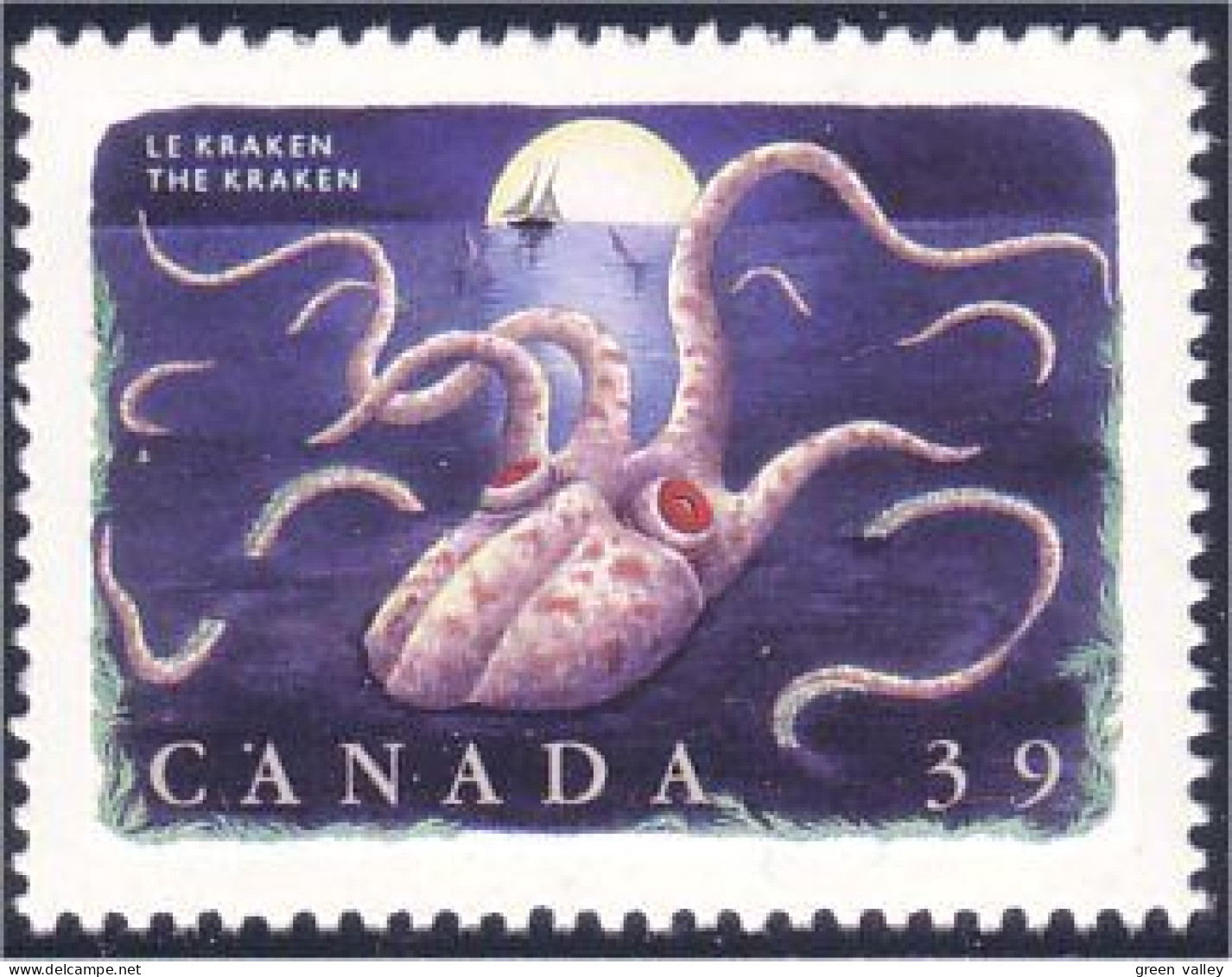 Canada Folklore Kraken MNH ** Neuf SC (C12-90a) - Unused Stamps