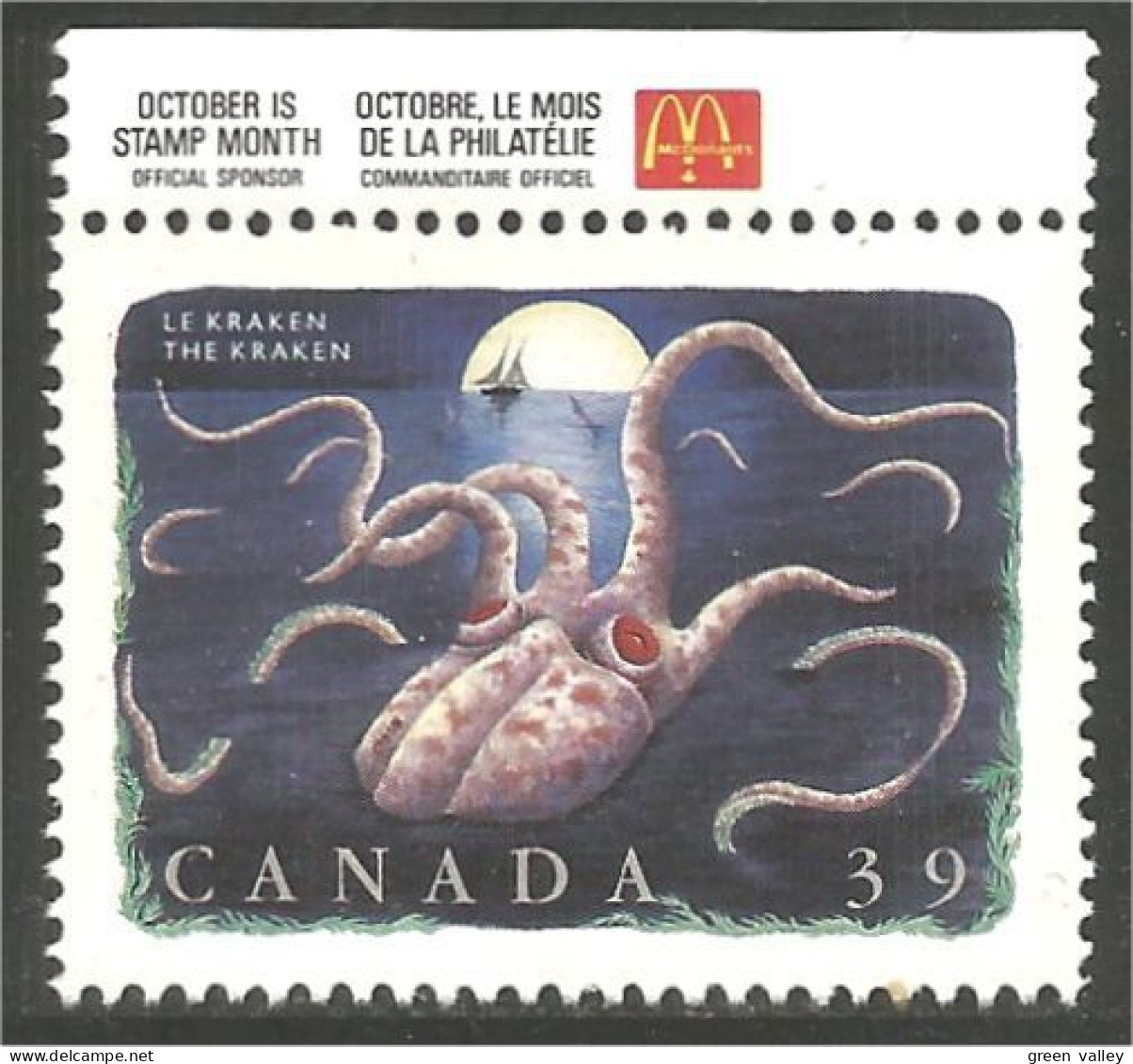 Canada Folklore Kraken Publicité Mac Donald Advertizing MNH ** Neuf SC (C12-90mcdoa) - Ungebraucht