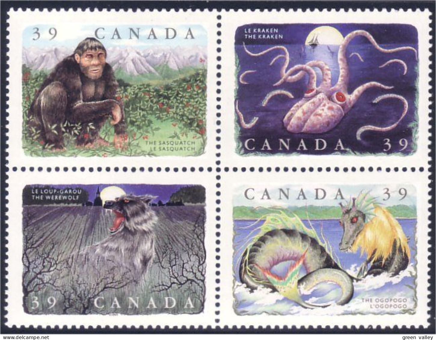 Canada Folklore Se-tenant MNH ** Neuf SC (C12-92aa) - Fiabe, Racconti Popolari & Leggende