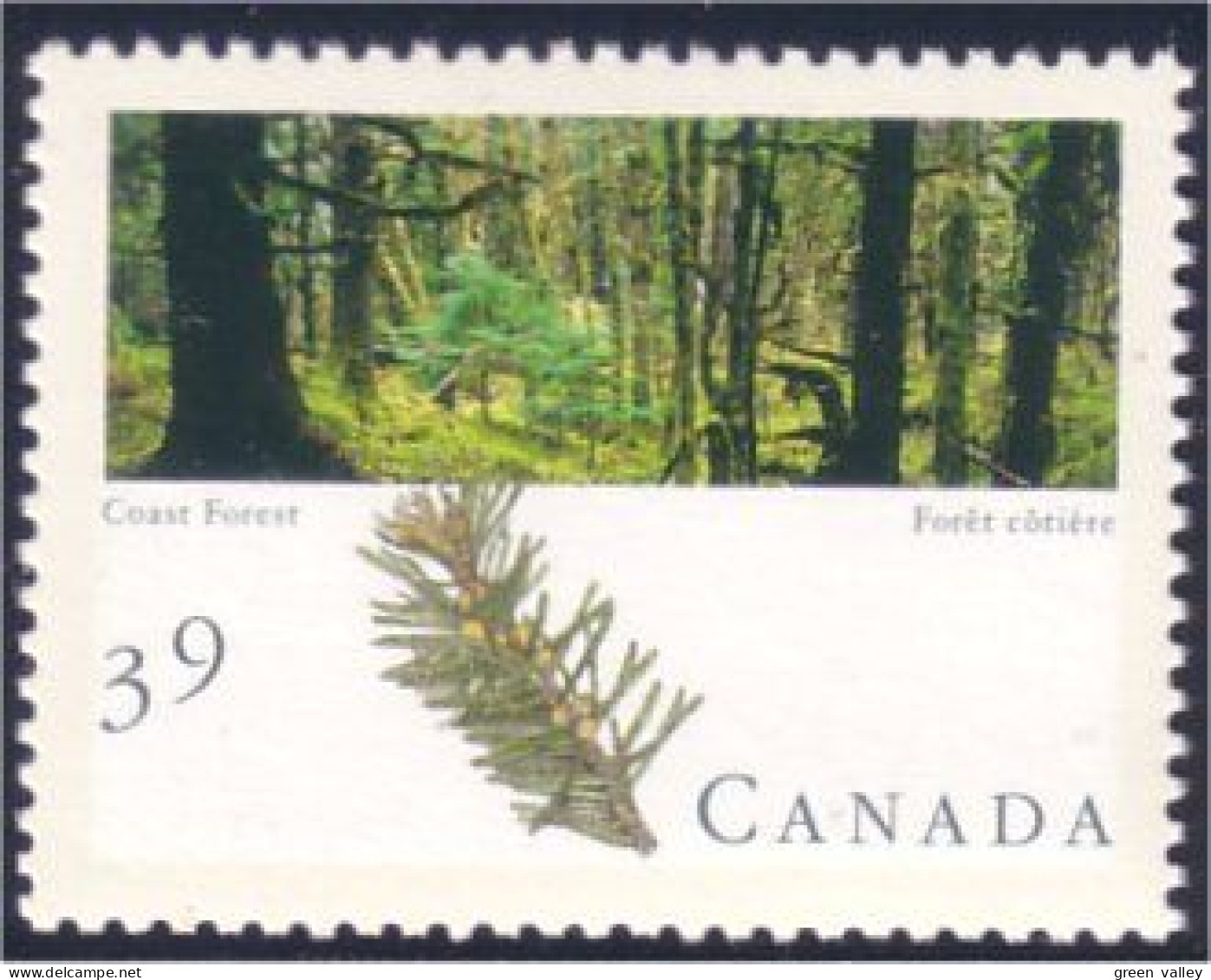 Canada Foret Coast Forest MNH ** Neuf SC (C12-85b) - Árboles