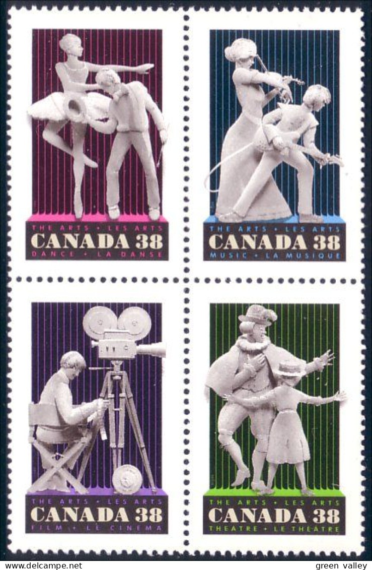 Canada Danse Dance Musique Music Cinema Movie Se-tenant MNH ** Neuf SC (C12-55aa) - Unused Stamps