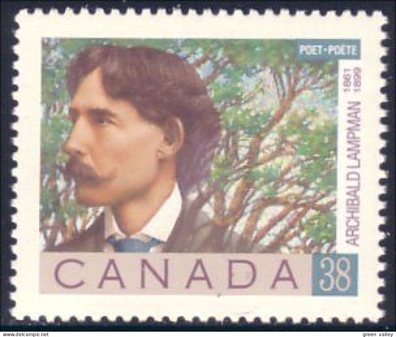 Canada Archibald Lampman Poet MNH ** Neuf SC (C12-44b) - Schriftsteller