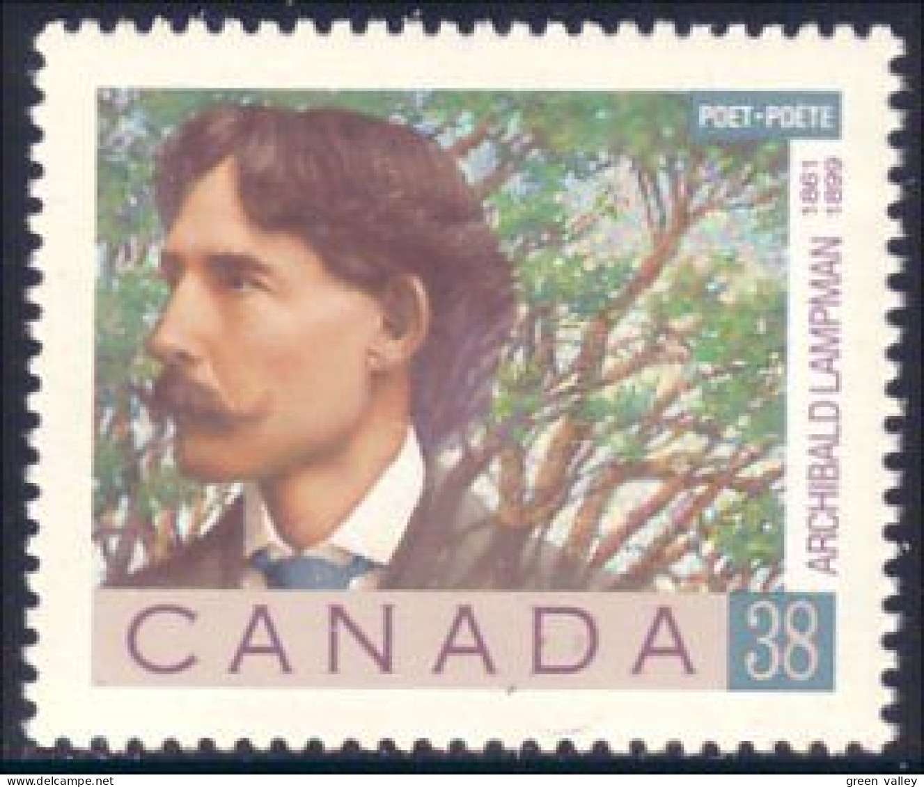Canada Archibald Lampman Poet MNH ** Neuf SC (C12-44c) - Sonstige & Ohne Zuordnung