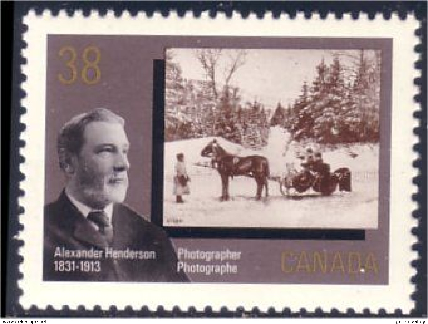 Canada Photographie A. Henderson Traineau Cheval Horse Sleigh Photography MNH ** Neuf SC (C12-39c) - Chats Domestiques