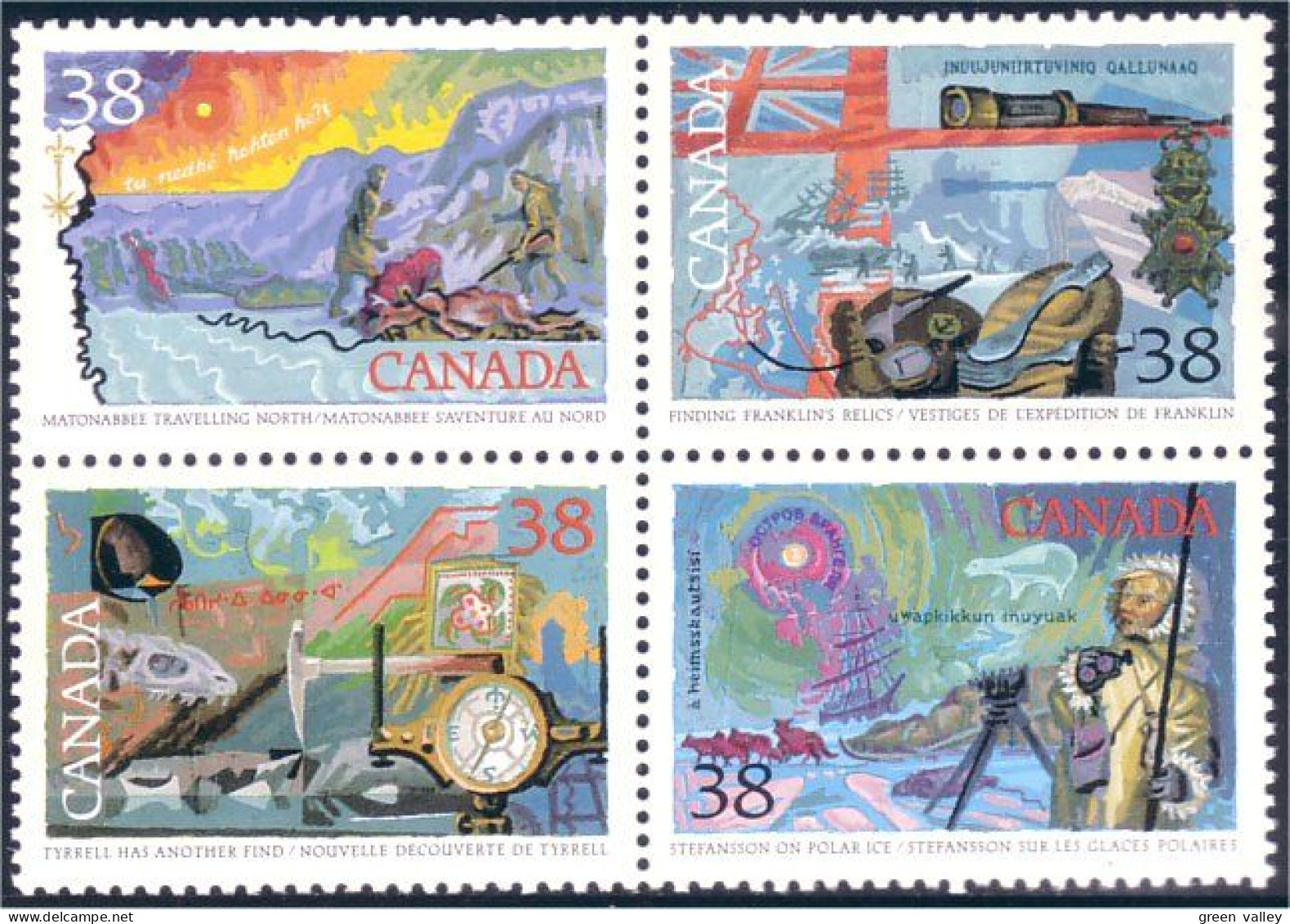 Canada Explorateurs Explorers Se-tenant MNH ** Neuf SC (C12-36ac) - Géographie