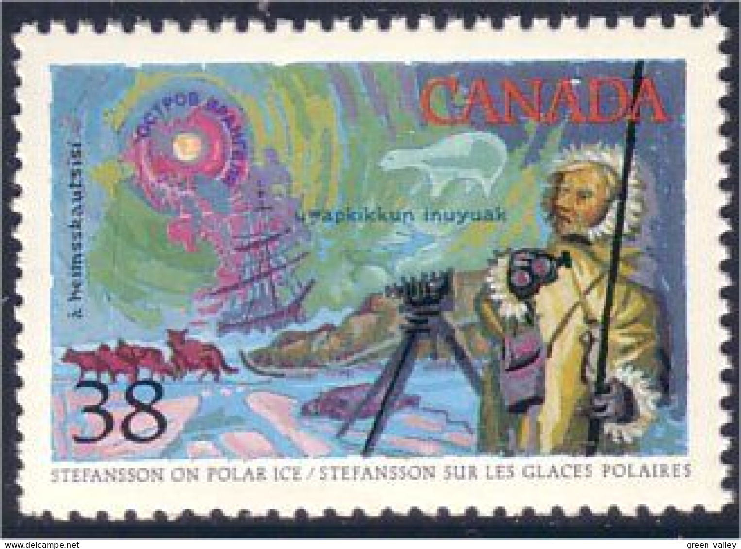 Canada Explorateurs Stefansson Explorers Traineau Chiens Dog Sled Bateau Ship MNH ** Neuf SC (C12-36d) - Perros