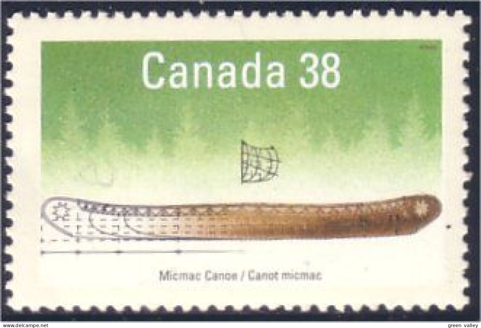 Canada Canot Micmac Canoe MNH ** Neuf SC (C12-32c) - Indiens D'Amérique