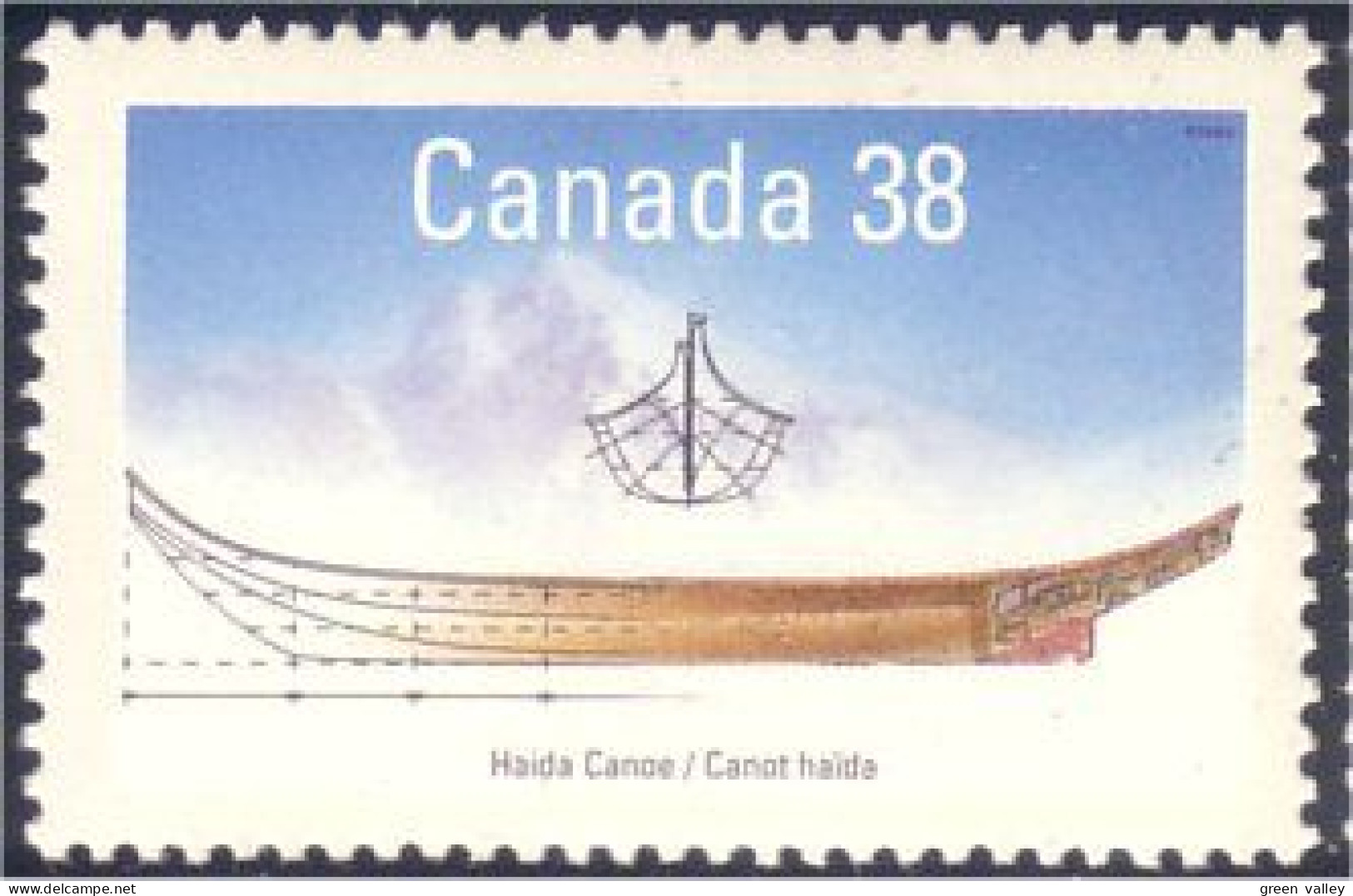 Canada Canot Haida Canoe MNH ** Neuf SC (C12-30c) - Indiani D'America
