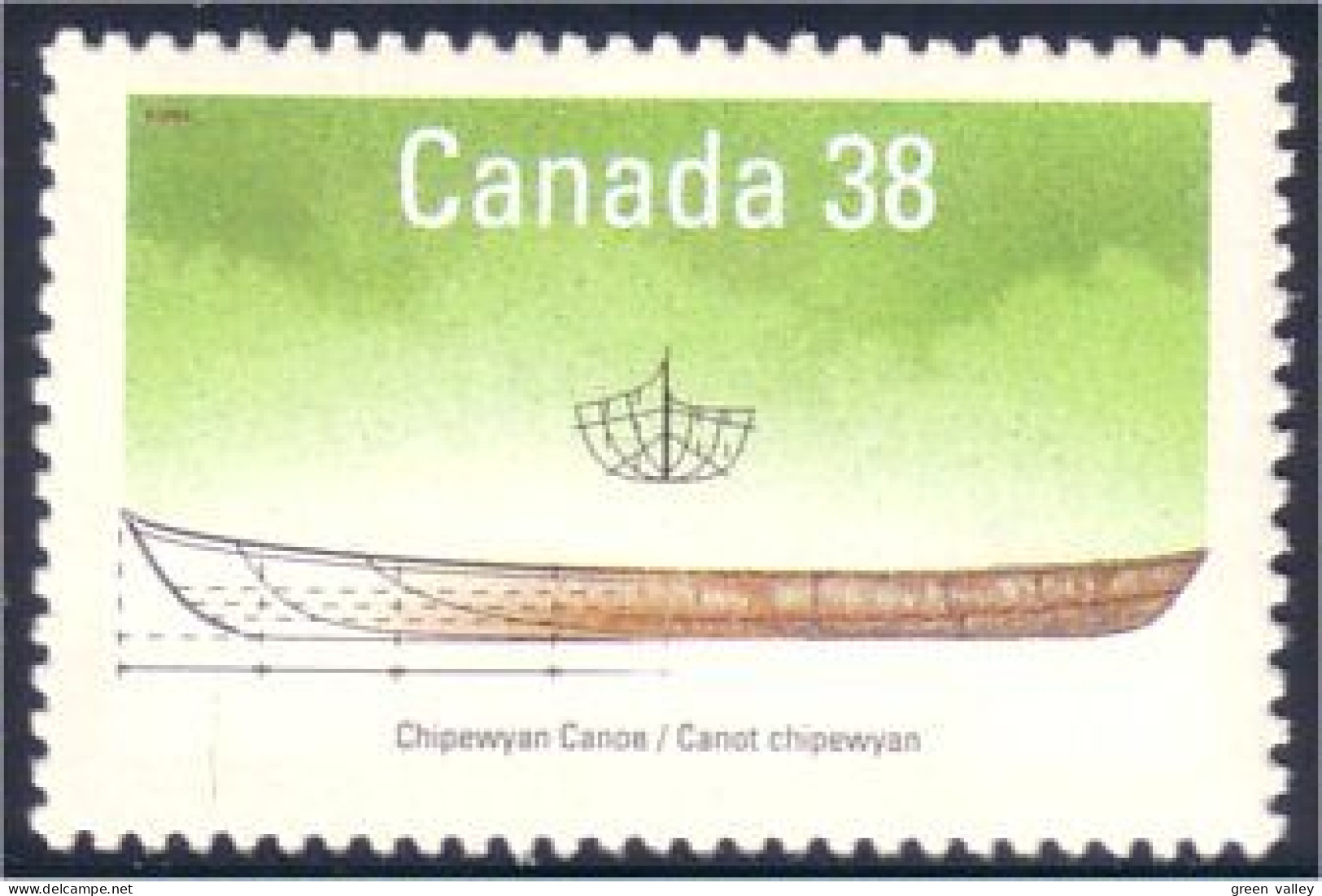 Canada Canot Chipewyan Canoe MNH ** Neuf SC (C12-29c) - American Indians