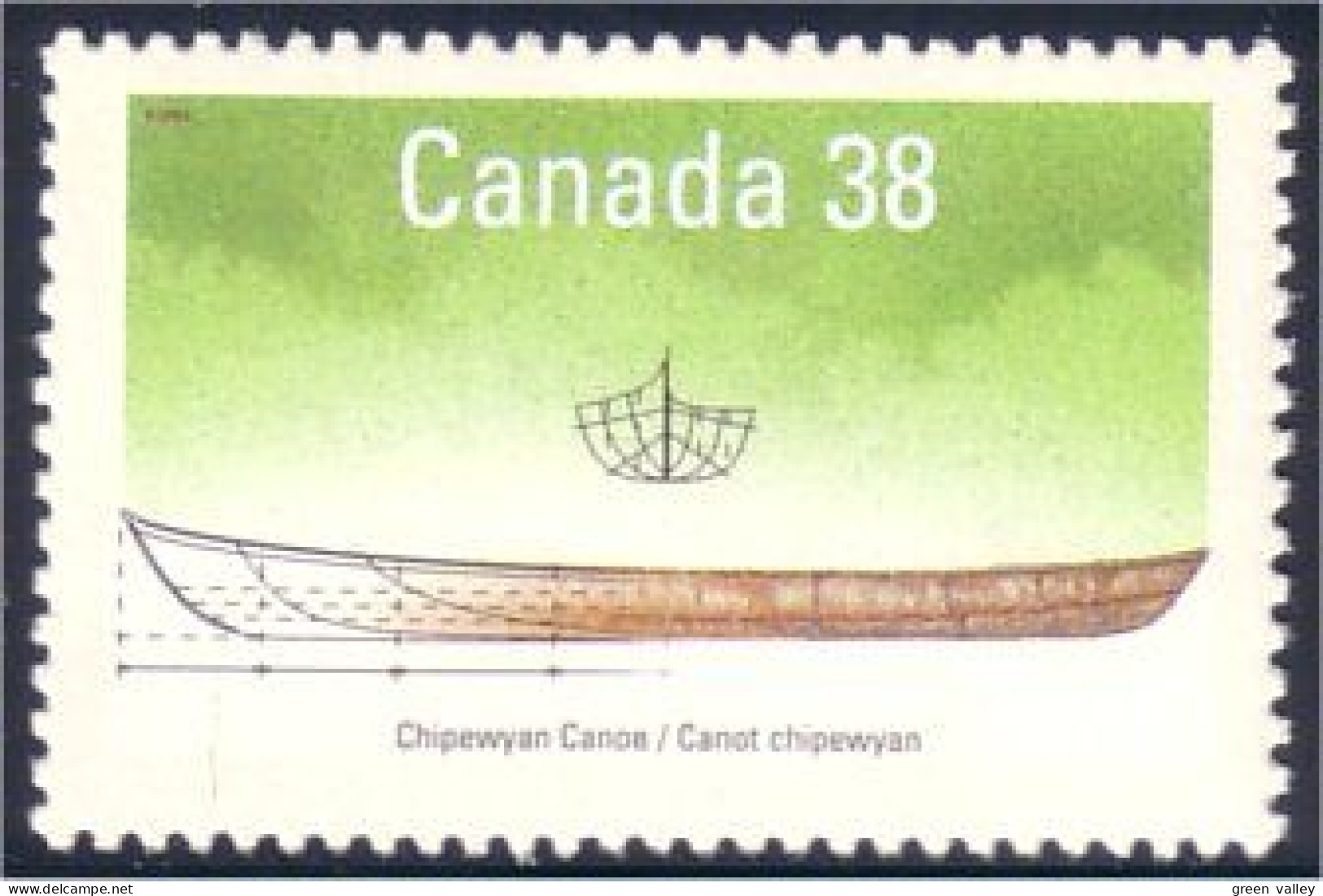 Canada Canot Chipewyan Canoe MNH ** Neuf SC (C12-29b) - Boten