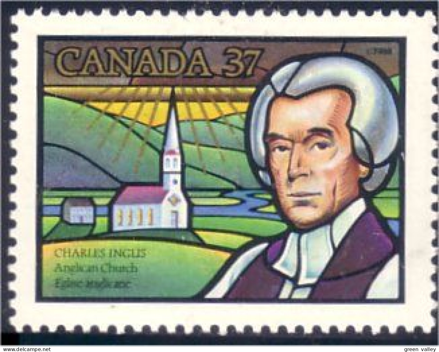 Canada Charles Inglis Bishop Eveque Church Eglise MNH ** Neuf SC (C12-26c) - Churches & Cathedrals