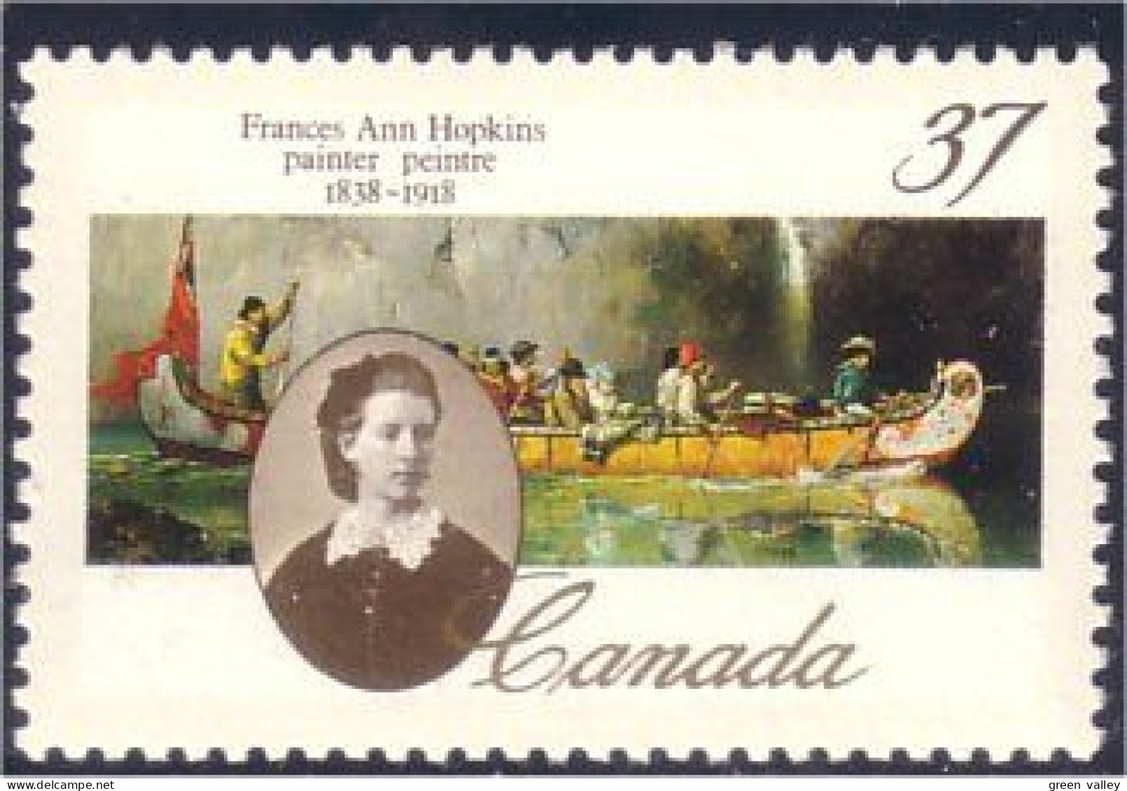 Canada Frances Ann Hopkins Painter Peintre MNH ** Neuf SC (C12-27c) - Barcos