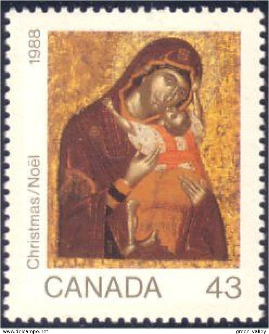 Canada Noel Christmas 1988 Vierge Enfant Madonna Child MNH ** Neuf SC (C12-23a) - Weihnachten