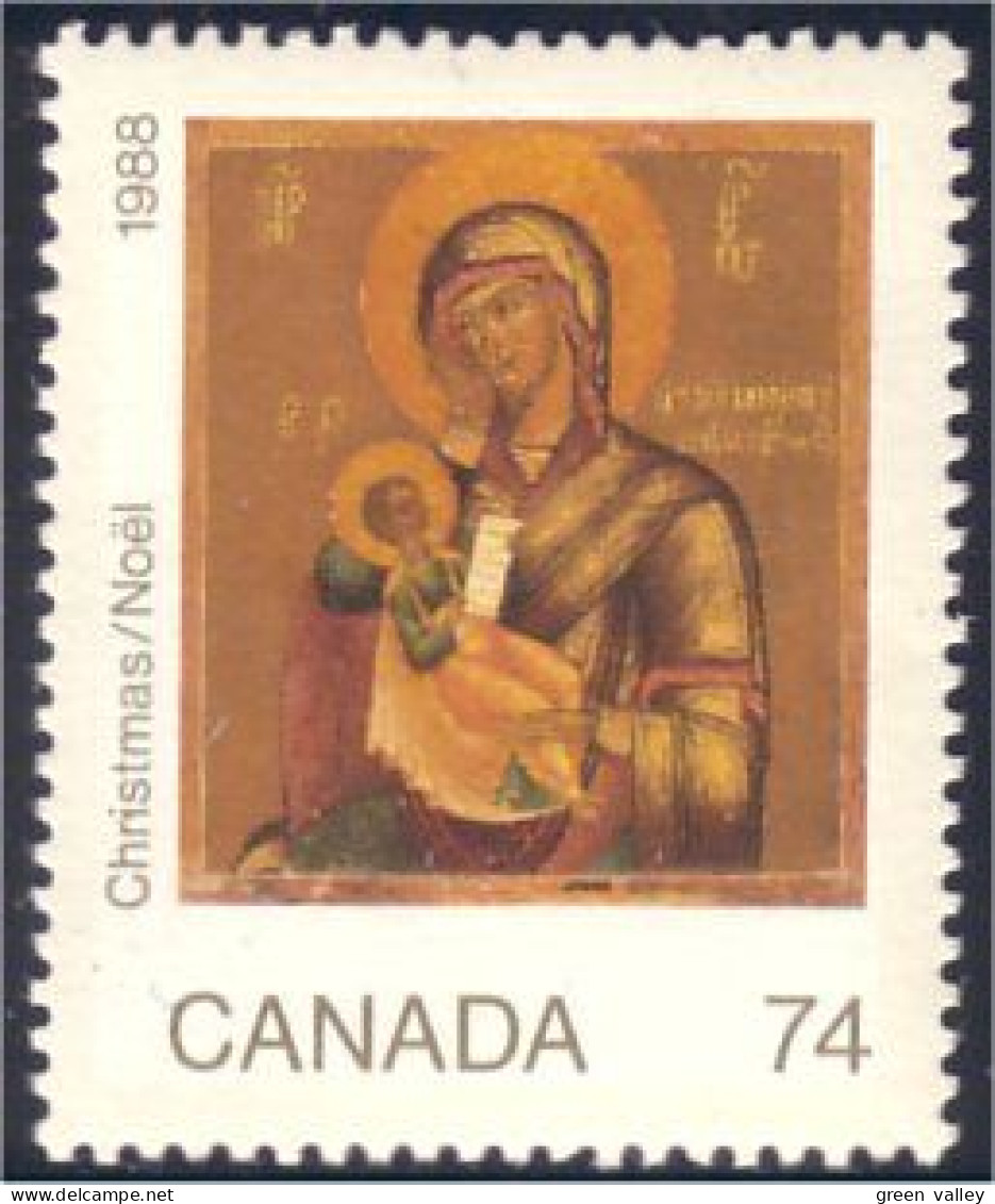 Canada Noel Christmas 1988 Vierge Enfant Madonna Child MNH ** Neuf SC (C12-24b) - Unused Stamps