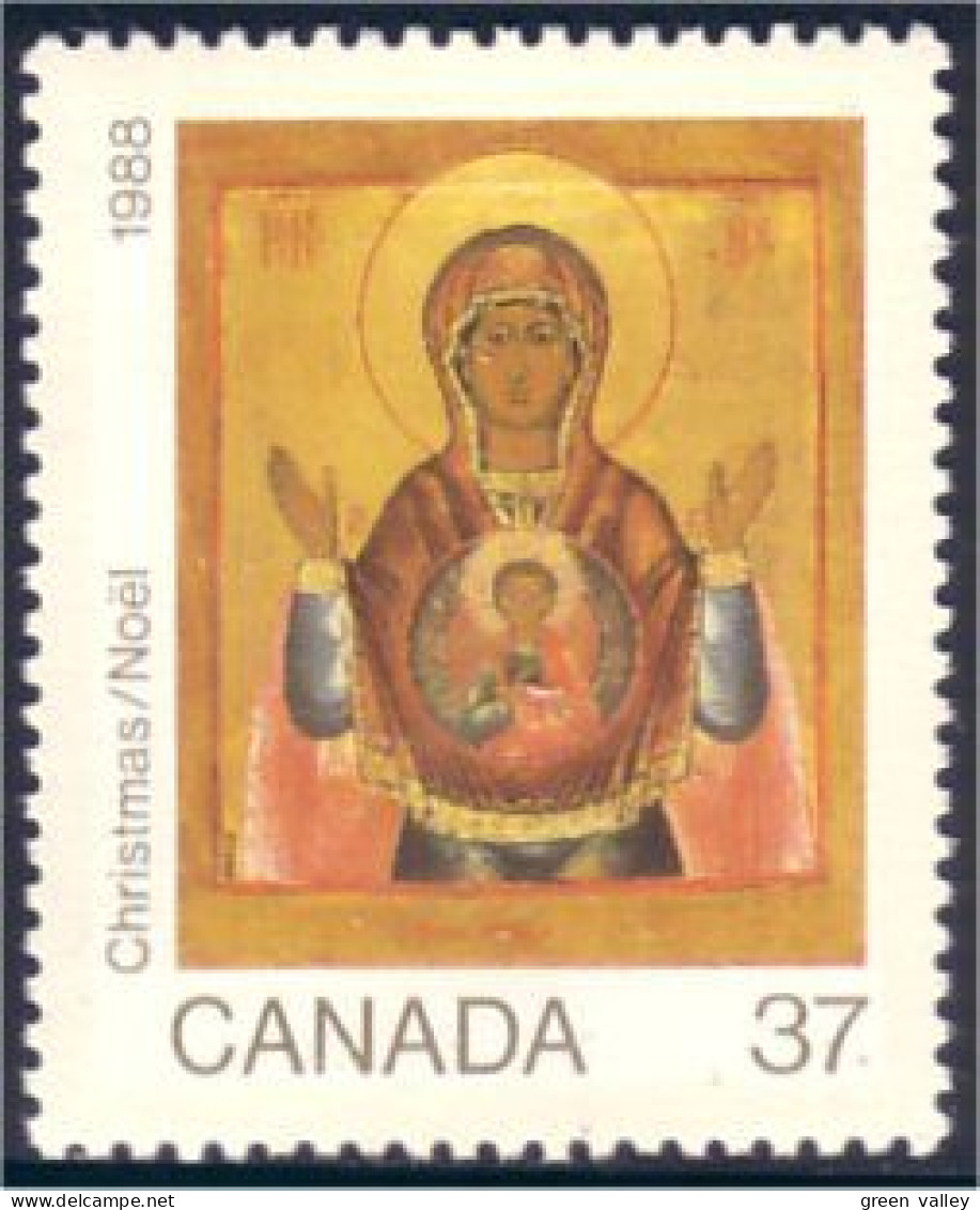 Canada Noel Christmas 1988 Vierge Enfant Madonna Child MNH ** Neuf SC (C12-22b) - Nuevos