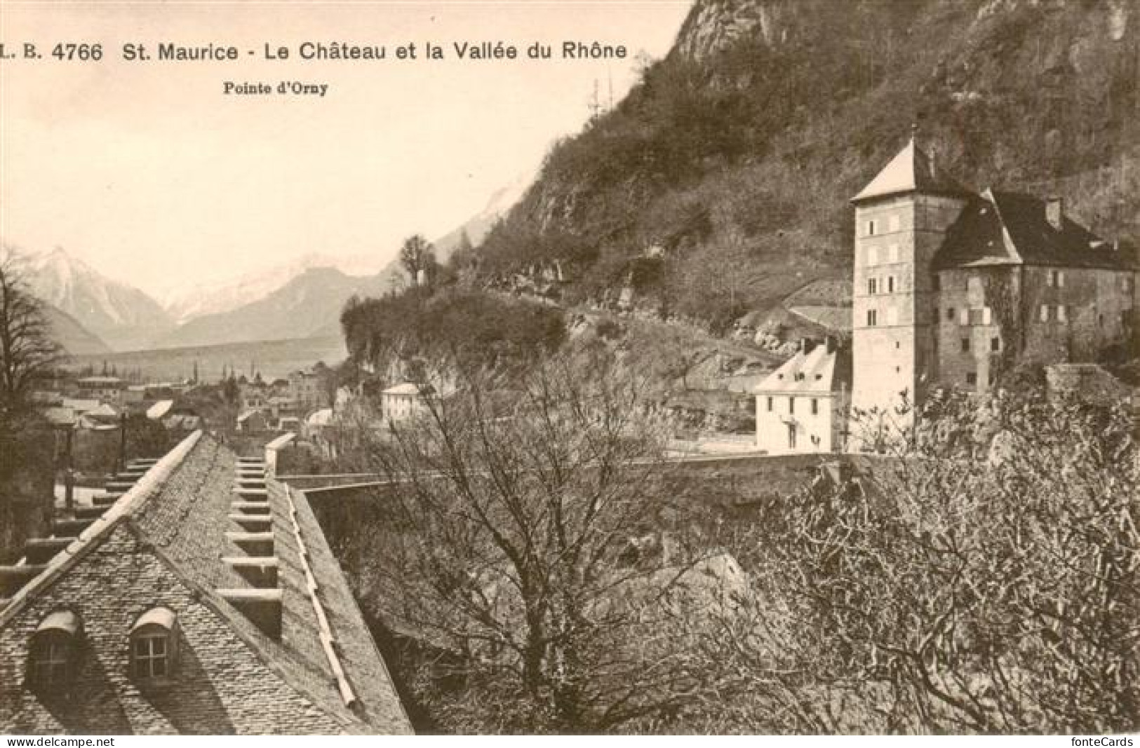 13915863 St_Maurice__Valais_VS Le Chateau Et La Vallee Du Rhone Pointe D'Orny - Sonstige & Ohne Zuordnung