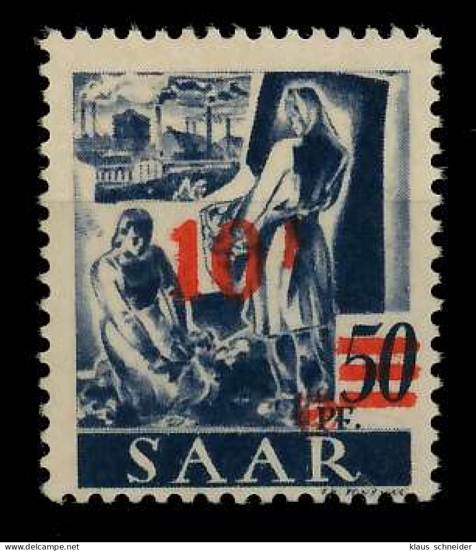 SAARLAND 1947 Nr 235ZI-II Postfrisch Gepr. X7D139A - Neufs