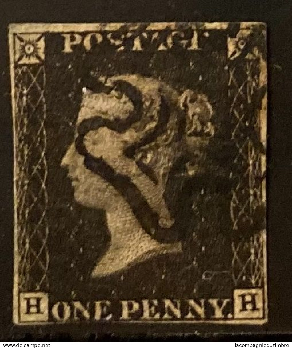 Grande-Bretagne YT N° 1 Penny Black Oblitéré. TB - Gebraucht