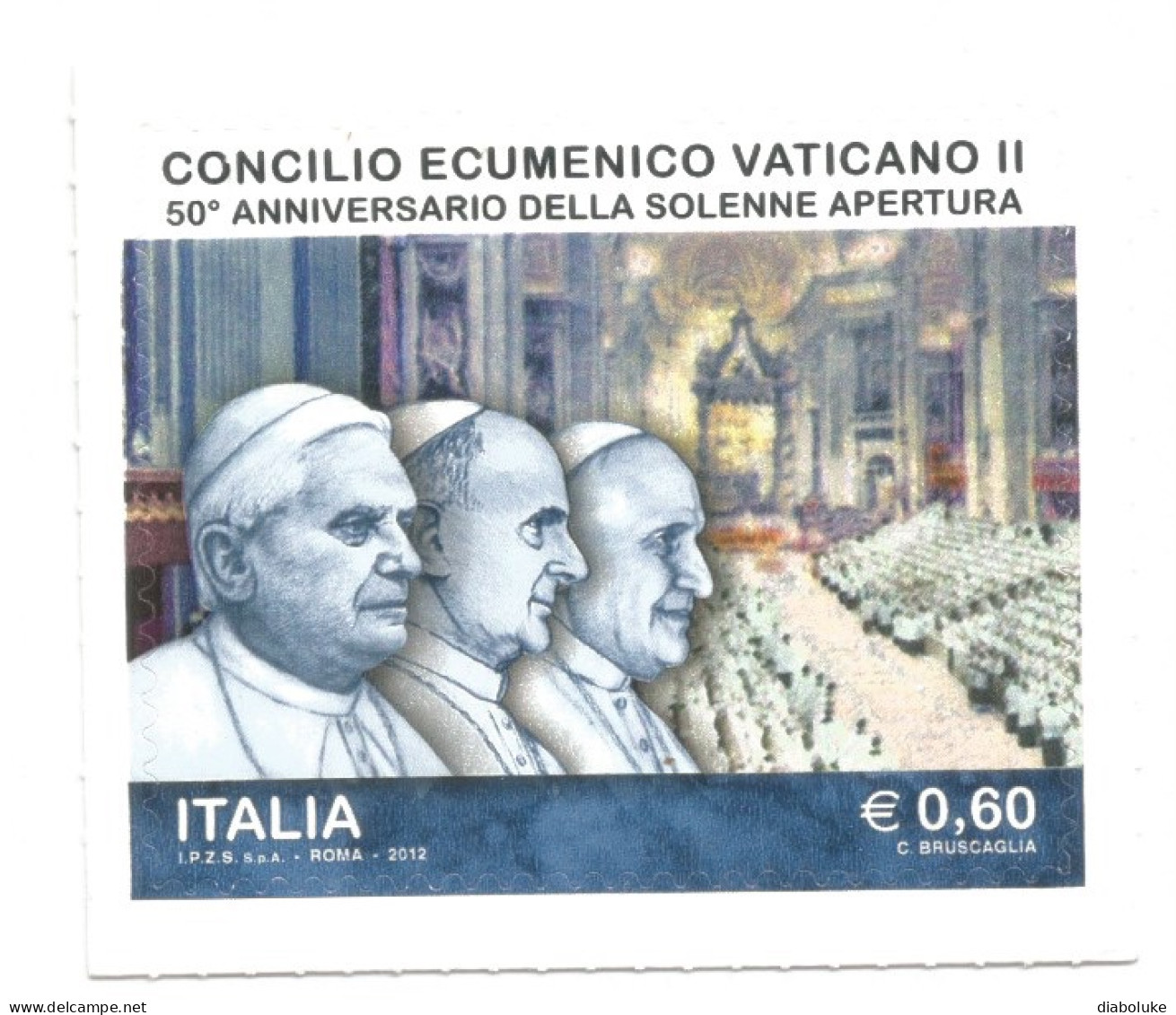 (REPUBBLICA ITALIANA) 2012, CONCILIO ECUMENICO VATICANO II - Francobollo Nuovo MNH - 2011-20: Mint/hinged