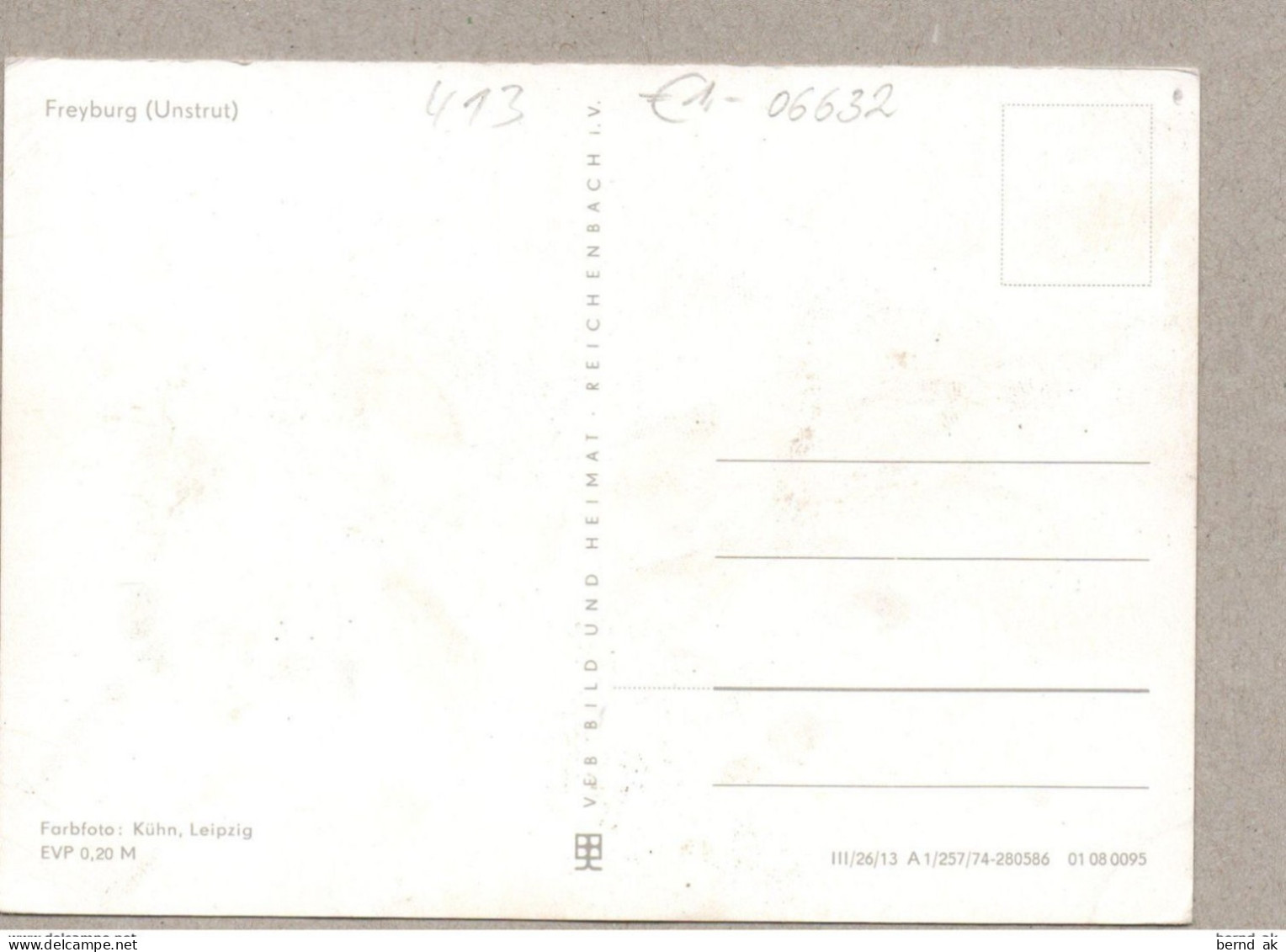 A0413} Deutschland (DDR-Zeit) : Freyburg Unstrut - Freyburg A. D. Unstrut