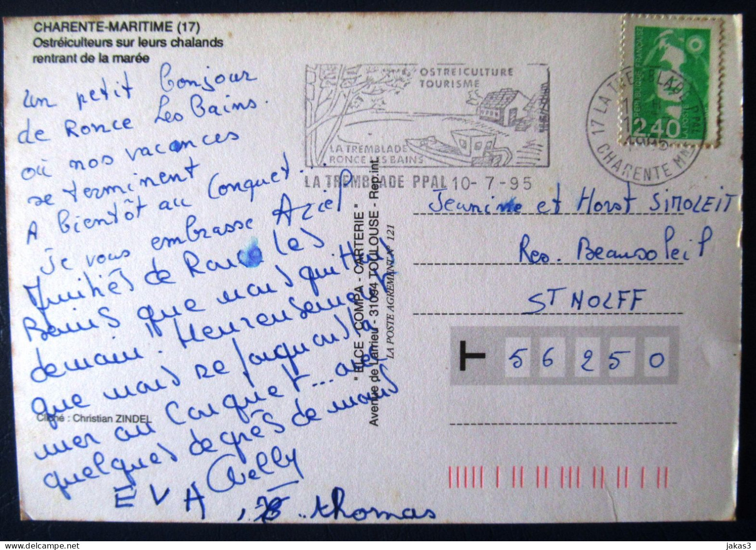 CPM CARTE POSTALE  CHALANDS D OSTRÉICULTEURS EN CHARENTE MARITIME - Altri & Non Classificati