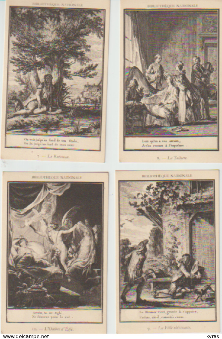 Bibliothèque Nle. Pochette 23 Cpa (N° 2 à N° 24) LES CHANSONS DE LABORDE . Collection 1 . Illustr. MOREAU Le JEUNE ) - Otros & Sin Clasificación