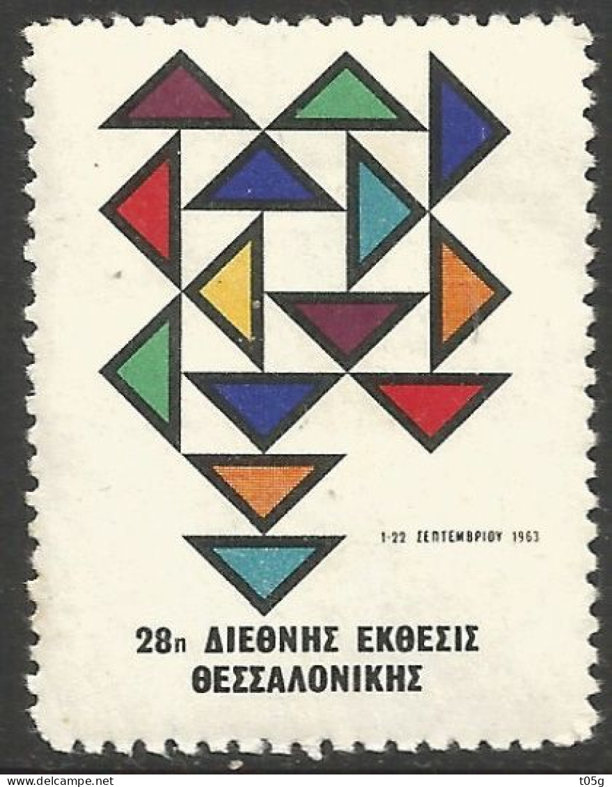 Cinderella GREECE- GRECE - HELLAS: 28th  International Exposition Salonica Thessaloniki 1963 - Vignetten (Erinnophilie)