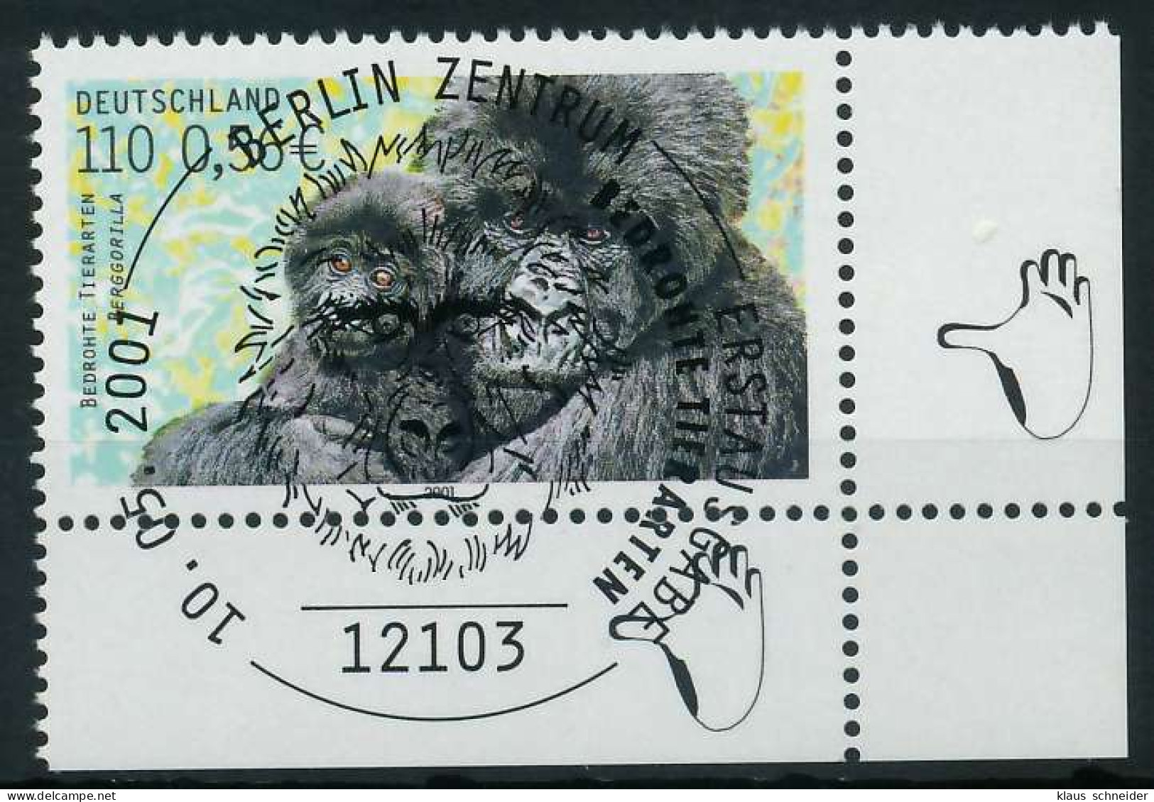BRD 2001 Nr 2182 ESST Zentrisch Gestempelt ECKE-URE X84CE76 - Used Stamps