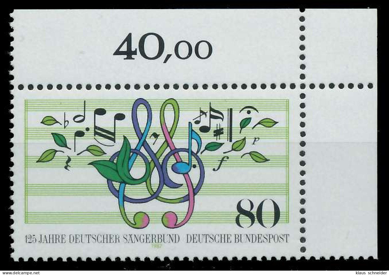 BRD 1987 Nr 1319 Postfrisch ECKE-ORE X85906E - Neufs