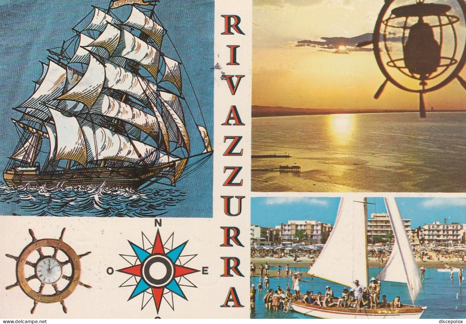 U6097 Rivazzurra Di Rimini - Panorama Vedute Multipla / Viaggiata 1981 - Rimini