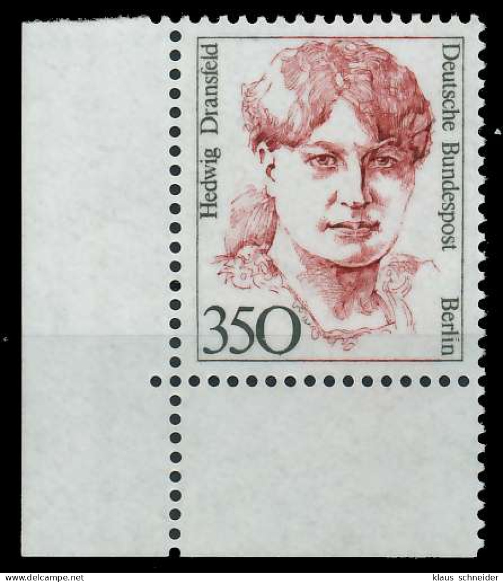 BERLIN DS FRAUEN Nr 828 Postfrisch ECKE-ULI X8D9B4E - Unused Stamps