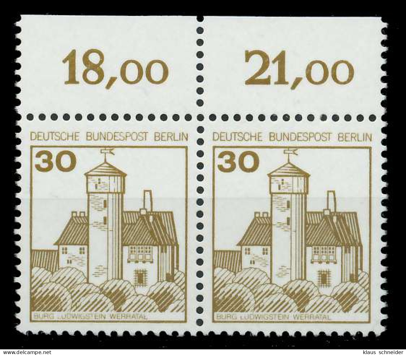 BERLIN DS BURGEN U. SCHLÖSSER Nr 534A Postfrisch WAAGR X8F11D2 - Unused Stamps