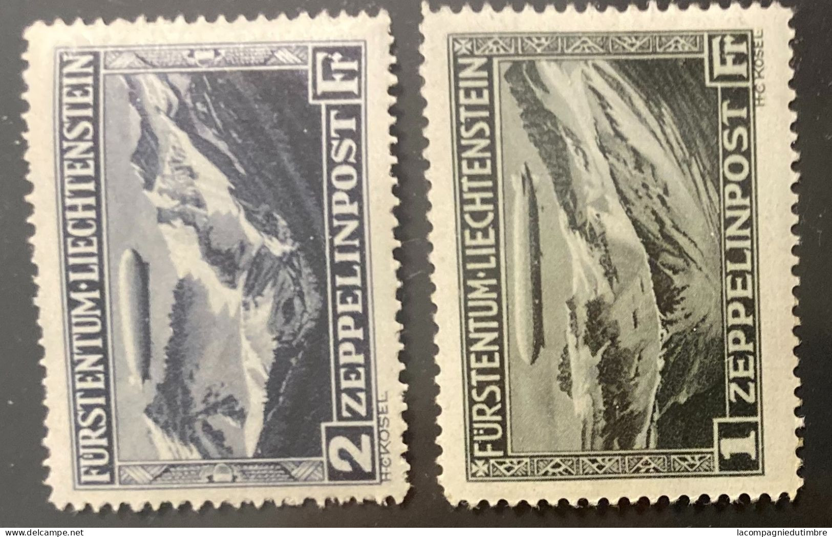 Liechtenstein PA YT N° 7/8 Neufs ** MNH. TB - Aéreo