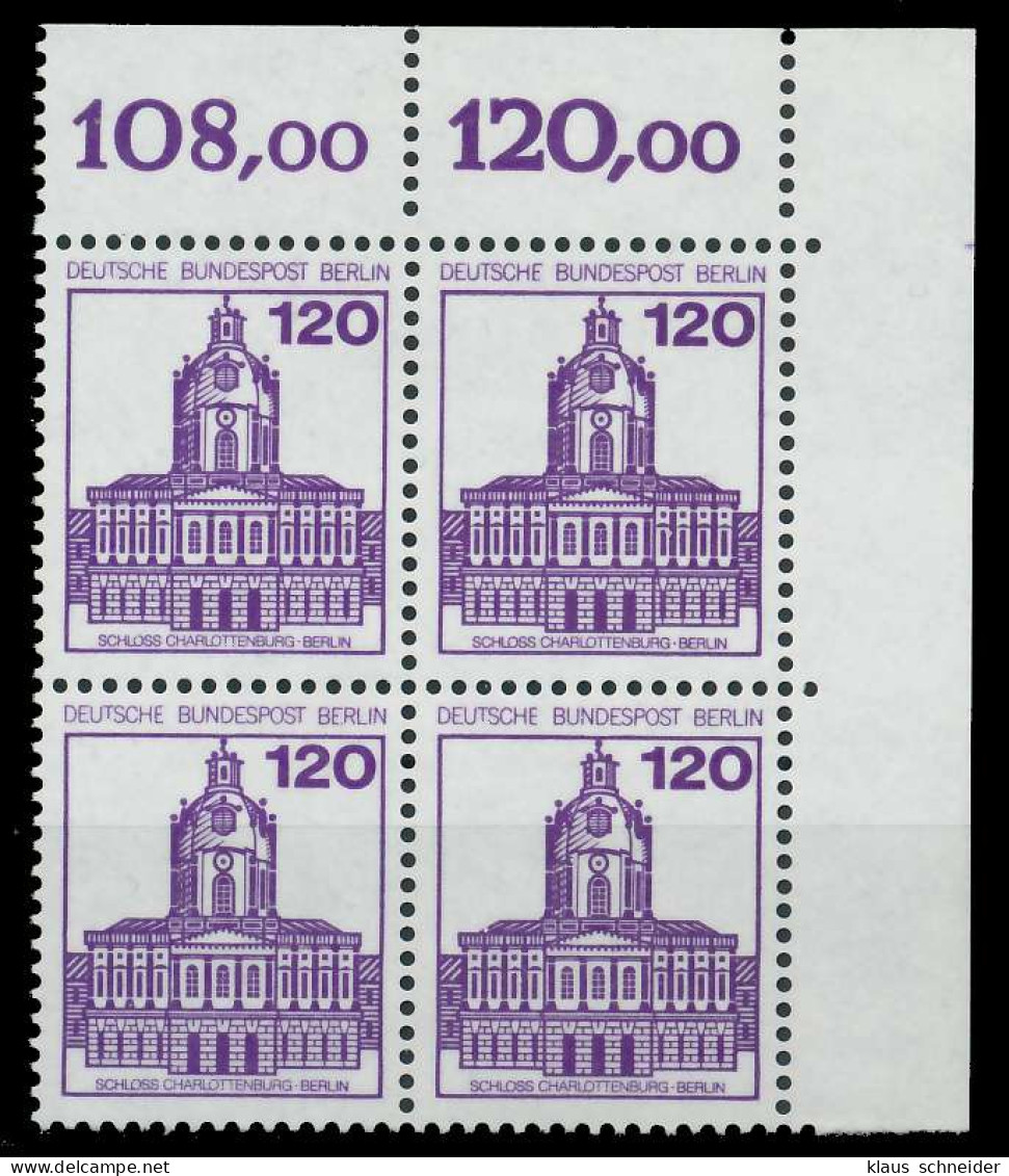 BERLIN DS BURGEN U. SCHLÖSSER Nr 675 Postfrisch VIERERB X8F96C6 - Unused Stamps